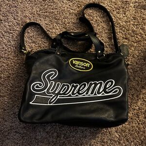 Supreme vanson leather spiderweb bag